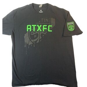 Austin FC Fanatics TShirt Mens 2XL Black ATXFC Graphic Soccer MLS Streetwear